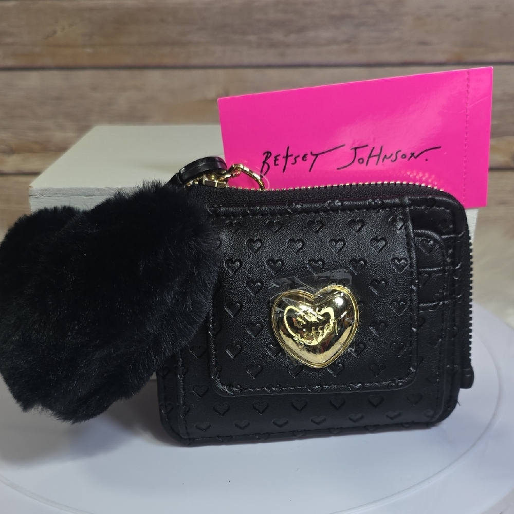 Betsey Johnson Black Mini Heart Walketom